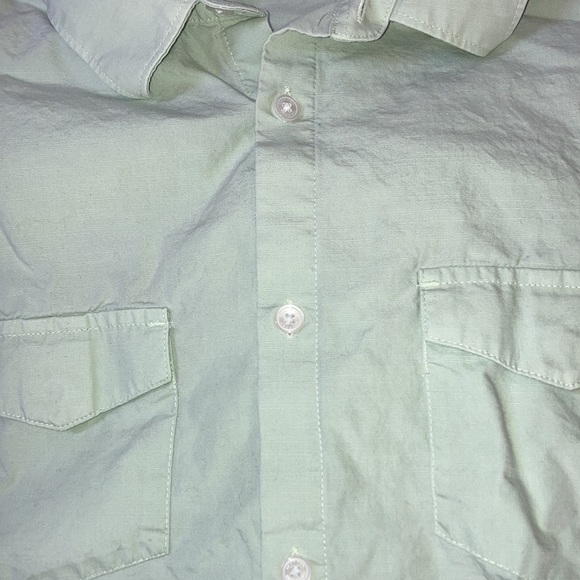 Calvin Klein light green cotton button up shirt - Picture 9 of 9